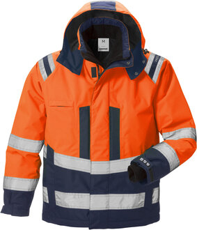 Fristads High vis airtech&reg; winterjack klasse 3 4035 Hi-vis oranje/marineblauw
