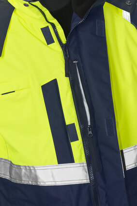 Fristads High vis airtech&reg; 3-in-1 parka klasse 3 4036 Hi-vis geel/marineblauw