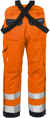 Fristads High vis airtech&reg; winterbroek klasse 2 2035 Hi-vis oranje/marineblauw