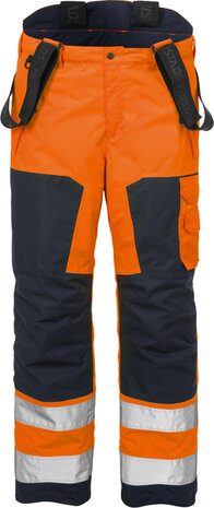 Fristads High vis airtech&reg; winterbroek klasse 2 2035 Hi-vis oranje/marineblauw