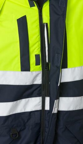 Fristads High vis airtech&reg; winteroverall klasse 3 8015 Hi-vis geel/marineblauw
