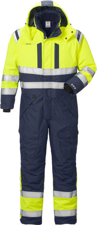 Fristads High vis airtech&reg; winteroverall klasse 3 8015 Hi-vis geel/marineblauw