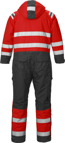Fristads High vis airtech&reg; winteroverall klasse 3 8015 Hi-vis rood/zwart