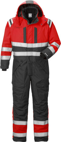 Fristads High vis airtech&reg; winteroverall klasse 3 8015 Hi-vis rood/zwart