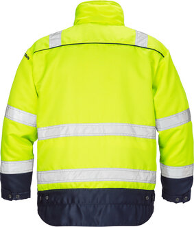 Fristads High vis winterjack klasse 3 444 Hi-vis geel/marineblauw