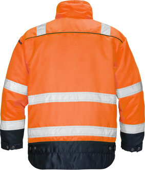 Fristads High vis winterjack klasse 3 444 Hi-vis oranje/marineblauw
