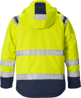 Fristads High vis winterjack klasse 3 4043 Hi-vis geel/marineblauw