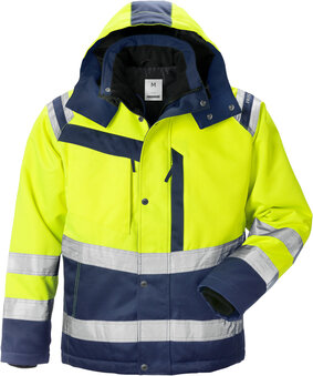 Fristads High vis winterjack klasse 3 4043 Hi-vis geel/marineblauw