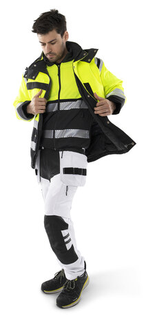 Fristads High vis winterjack klasse 3 4043 Hi-vis geel/zwart