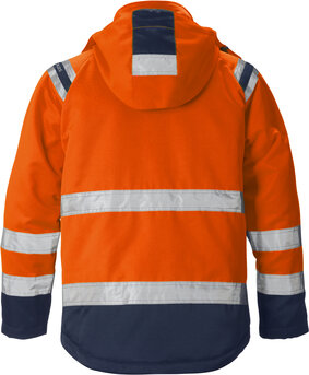 Fristads High vis winterjack klasse 3 4043 Hi-vis oranje/marineblauw