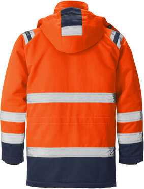 Fristads High vis winterparka klasse 3 4042 Hi-vis oranje/marineblauw