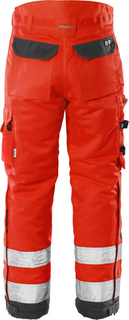 Fristads High vis winterbroek klasse 2 2034 Hi-vis rood/zwart