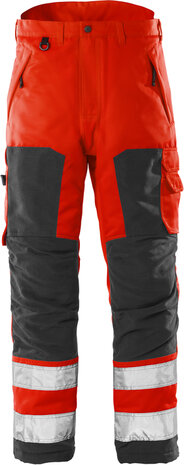 Fristads High vis winterbroek klasse 2 2034 Hi-vis rood/zwart
