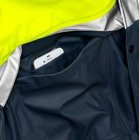 Fristads High vis regenjack klasse 3 4624 Hi-vis geel/marineblauw