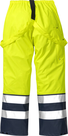 Fristads High vis regenbroek klasse 2 2625 Hi-vis geel/marineblauw