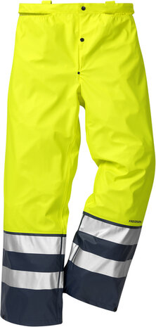 Fristads High vis regenbroek klasse 2 2625 Hi-vis geel/marineblauw