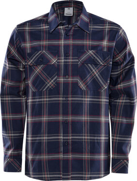 Fristads Flanellen overhemd 7421 Marineblauw