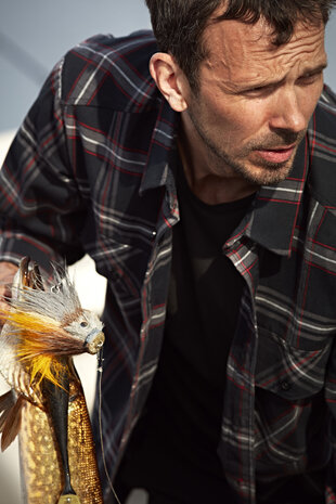 Fristads Flanellen overhemd 7421 Marineblauw