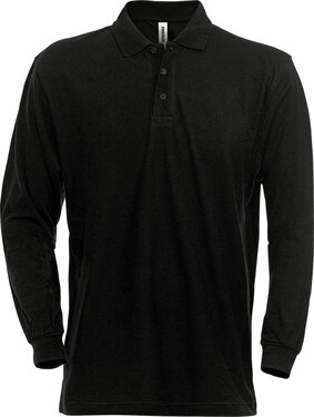 Fristads Heavy poloshirt met lange mouwen 1722 Zwart