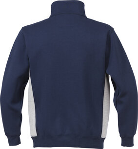 Fristads Sweatshirt met korte ritssluiting 1705 Marineblauw/grijs