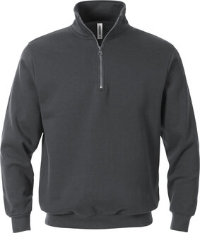 Fristads Sweatshirt met korte ritssluiting 1737 Donkergrijs