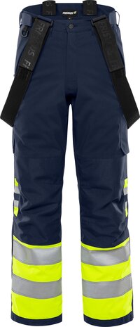 Fristads High vis winterbroek klasse 1 2681 Hi-vis geel/marineblauw