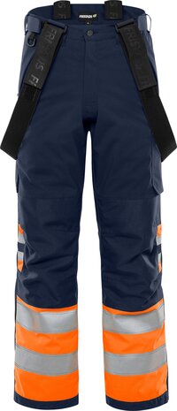 Fristads High vis winterbroek klasse 1 2681 Hi-vis oranje/marineblauw