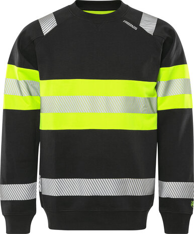 Fristads High vis sweater klasse 1 7530 Hi-Vis geel/zwart