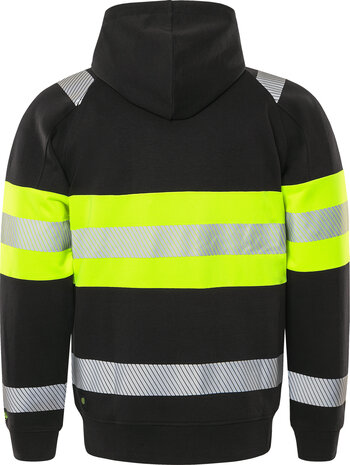 Fristads High vis sweater met capuchon klasse 1 7532 Hi-Vis geel/zwart