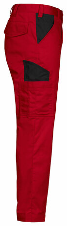 Projob 2518 broek zonder kniezakken Rood