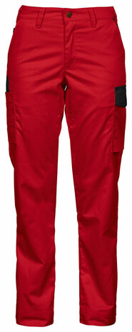 Projob 2519 damesbroek zonder kniezakken Rood