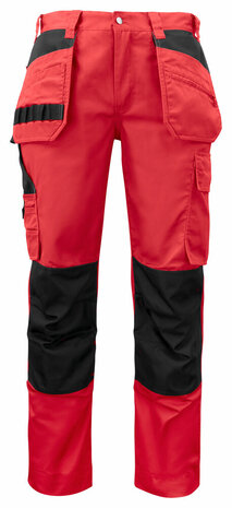 Projob 5531 broek met knie- en spijkerzakken Rood