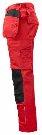 Projob 5531 broek met knie- en spijkerzakken Rood
