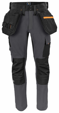 Projob 5551 stretchbroek met knie- en spijkerzakken Grijs