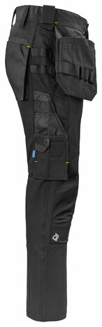 Projob 5551 stretchbroek met knie- en spijkerzakken Zwart