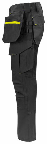 Projob 5551 stretchbroek met knie- en spijkerzakken Zwart