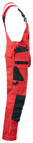 Projob 5630 bretelbroek met knie- en spijkerzakken Rood