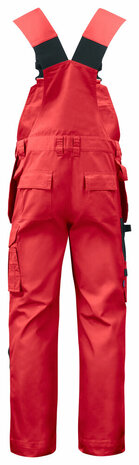 Projob 5630 bretelbroek met knie- en spijkerzakken Rood