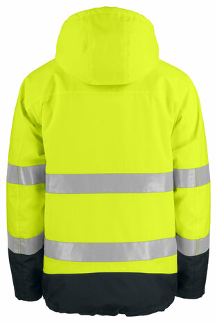 Projob 6441 gevoerde signalisatieregenjas Geel/Zwart