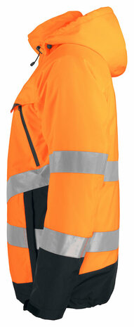 Projob 6441 gevoerde signalisatieregenjas Oranje/Zwart