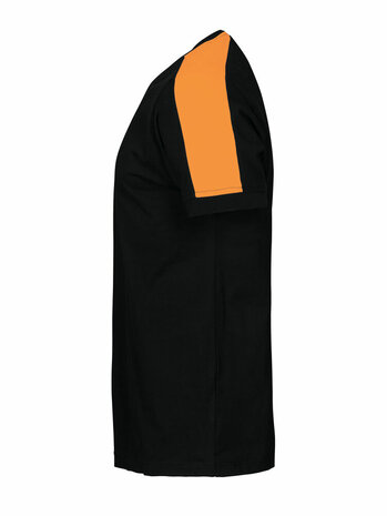 Projob 2019 T-shirt met fluo inzetstukken Zwart/Oranje