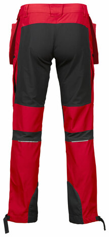 Projob 3520 stretchbroek met afneembare spijkerzakken Rood
