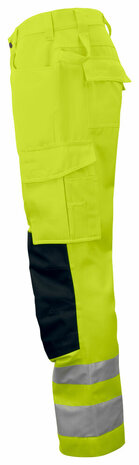Projob 6532 signalisatiebroek met kniezakken Geel/Zwart