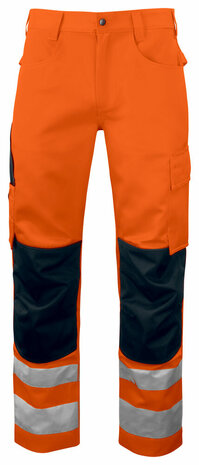 Projob 6532 signalisatiebroek met kniezakken Oranje/Zwart