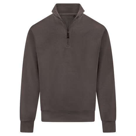 B2B Zipneck Band Sweater Mason Grey