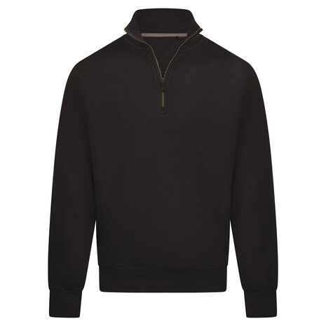 B2B Zipneck Band Sweater Mason Black