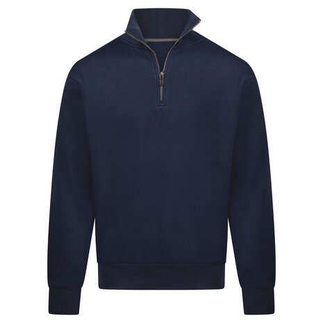 B2B Zipneck Band Sweater Mason Navy