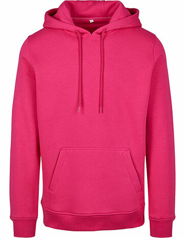 Build Your Brand Heavy Hoody Hibiskus Pink