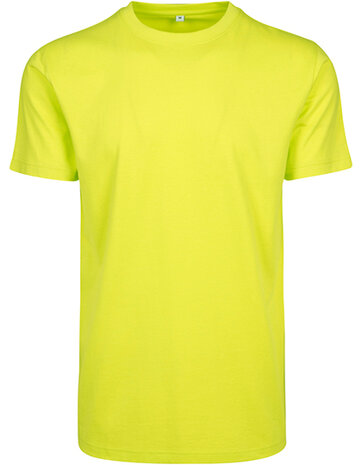 Build Your Brand T-Shirt Round Neck Frozen Yellow
