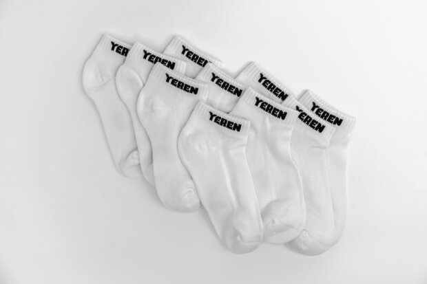 Yeren bamboesokken 5-pack Wit